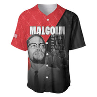 African America Heroes Baseball Jersey Malcolm X Speaks - Wonder Print Shop