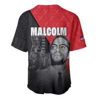 African America Heroes Baseball Jersey Malcolm X Speaks - Wonder Print Shop