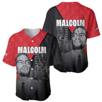 African America Heroes Baseball Jersey Malcolm X Speaks - Wonder Print Shop