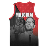 African America Heroes Basketball Jersey Malcolm X Speaks - Wonder Print Shop