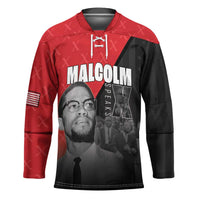 African America Heroes Hockey Jersey Malcolm X Speaks - Wonder Print Shop