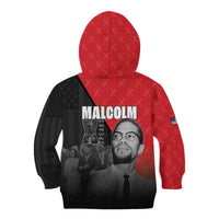 African America Heroes Kid Hoodie Malcolm X Speaks - Wonder Print Shop