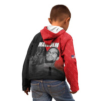 African America Heroes Kid Hoodie Malcolm X Speaks - Wonder Print Shop