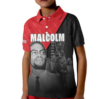 African America Heroes Kid Polo Shirt Malcolm X Speaks - Wonder Print Shop