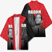 African America Heroes Kimono Malcolm X Speaks - Wonder Print Shop