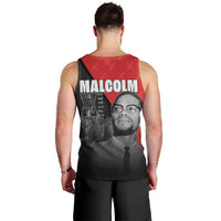 African America Heroes Men Tank Top Malcolm X Speaks - Wonder Print Shop