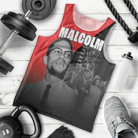 African America Heroes Men Tank Top Malcolm X Speaks - Wonder Print Shop