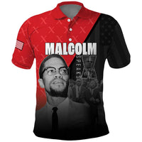 African America Heroes Polo Shirt Malcolm X Speaks - Wonder Print Shop