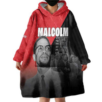 African America Heroes Wearable Blanket Hoodie Malcolm X Speaks - Wonder Print Shop