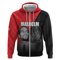 African America Heroes Zip Hoodie Malcolm X Speaks - Wonder Print Shop