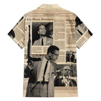 Malcolm X Hawaiian Shirt Vintage Newspaper Print Style - Wonder Print Shop
