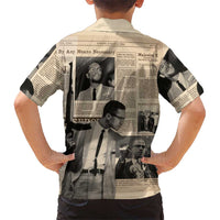 Malcolm X Kid Hawaiian Shirt Vintage Newspaper Print Style - Wonder Print Shop