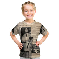 Malcolm X Kid T Shirt Vintage Newspaper Print Style - Wonder Print Shop