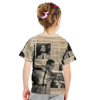 Malcolm X Kid T Shirt Vintage Newspaper Print Style - Wonder Print Shop