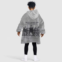Black Women of World War II Kid Wearable Blanket Hoodie 6888th Central Postal Directory Battalion