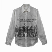 Black Women of World War II Women Casual Shirt 6888th Central Postal Directory Battalion