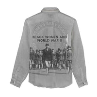 Black Women of World War II Women Casual Shirt 6888th Central Postal Directory Battalion