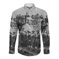 Six Triple Eight Long Sleeve Button Shirt Women of the Womens Army Corps