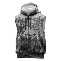 Six Triple Eight Sleeveless Zip Hoodie Women of the Womens Army Corps