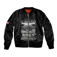 6888th Central Postal Directory Battalion Sleeve Zip Bomber Jacket Six Triple Eight