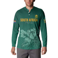 Custom South Africa Cricket Button Sweatshirt Road To Champions