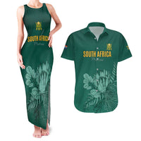 Custom South Africa Cricket Couples Matching Tank Maxi Dress and Hawaiian Shirt Road To Champions