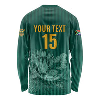 Custom South Africa Cricket Long Sleeve Shirt Road To Champions