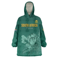 Custom South Africa Cricket Wearable Blanket Hoodie Road To Champions