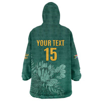 Custom South Africa Cricket Wearable Blanket Hoodie Road To Champions