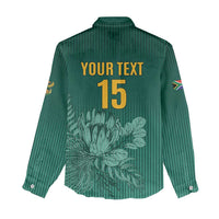 Custom South Africa Cricket Women Casual Shirt Road To Champions