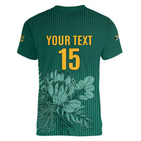 Custom South Africa Cricket Women V-Neck T-Shirt Road To Champions