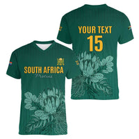 Custom South Africa Cricket Women V-Neck T-Shirt Road To Champions