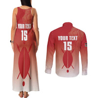 Custom Kenya Football Couples Matching Tank Maxi Dress and Long Sleeve Button Shirt Harambee Harambee Stars