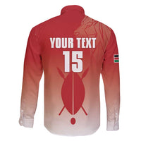 Custom Kenya Football Family Matching Long Sleeve Bodycon Dress and Hawaiian Shirt Harambee Harambee Stars