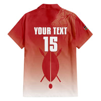 Custom Kenya Football Family Matching Off The Shoulder Long Sleeve Dress and Hawaiian Shirt Harambee Harambee Stars