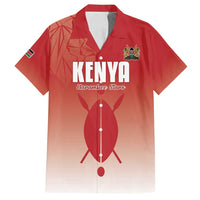 Custom Kenya Football Family Matching Off Shoulder Maxi Dress and Hawaiian Shirt Harambee Harambee Stars