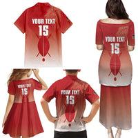 Custom Kenya Football Family Matching Puletasi and Hawaiian Shirt Harambee Harambee Stars