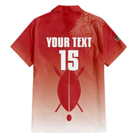 Custom Kenya Football Family Matching Short Sleeve Bodycon Dress and Hawaiian Shirt Harambee Harambee Stars