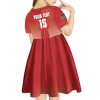 Custom Kenya Football Kid Short Sleeve Dress Harambee Harambee Stars