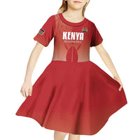 Custom Kenya Football Kid Short Sleeve Dress Harambee Harambee Stars