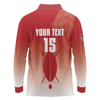 Custom Kenya Football Long Sleeve Polo Shirt Harambee Harambee Stars