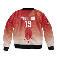 Custom Kenya Football Sleeve Zip Bomber Jacket Harambee Harambee Stars
