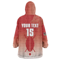 Custom Kenya Football Wearable Blanket Hoodie Harambee Harambee Stars