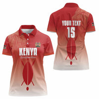 Custom Kenya Football Women Polo Shirt Harambee Harambee Stars