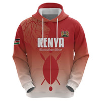 Custom Kenya Football Zip Hoodie Harambee Harambee Stars