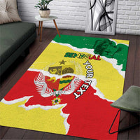Custom Senegal Beach Soccer 2025 Area Rug Allez Lions de la Teranga