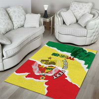 Custom Senegal Beach Soccer 2025 Area Rug Allez Lions de la Teranga
