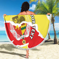 Custom Senegal Beach Soccer 2025 Beach Blanket Allez Lions de la Teranga