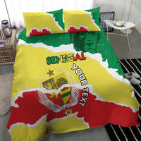 Custom Senegal Beach Soccer 2025 Bedding Set Allez Lions de la Teranga