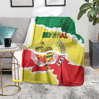 Custom Senegal Beach Soccer 2025 Blanket Allez Lions de la Teranga